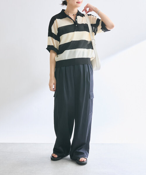 「RIVE DROITE」 半袖ニット FREE ブラック レディースの画像2