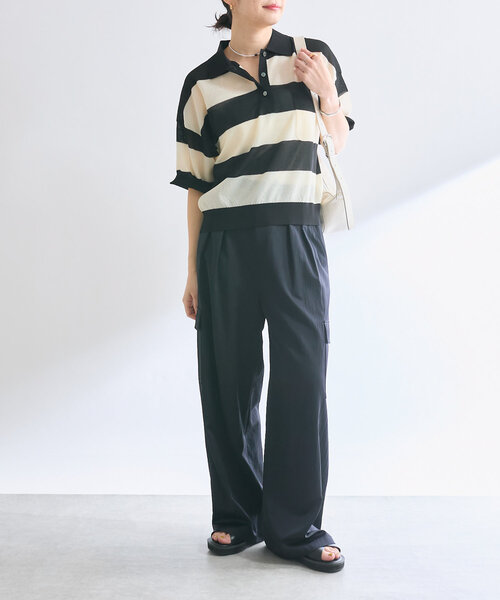 「RIVE DROITE」 半袖ニット FREE ブラック レディースの画像3