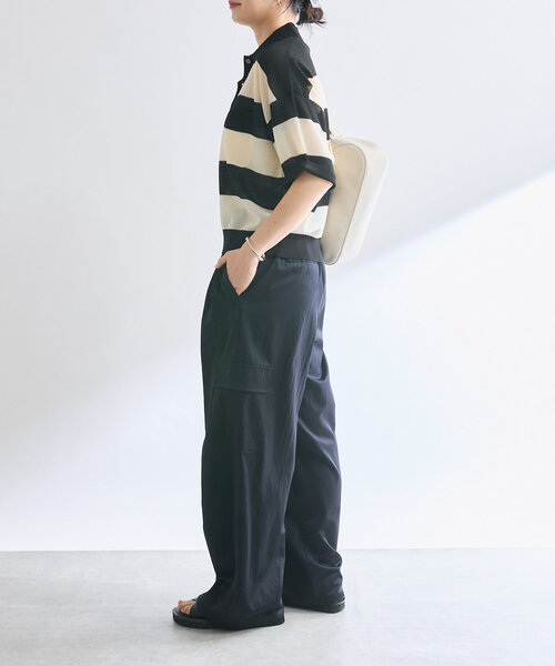 「RIVE DROITE」 半袖ニット FREE ブラック レディースの画像4