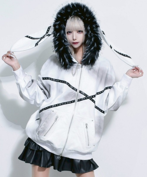 REFLEM（レフレム） パーカー 「REFLEM/レフレム」ファー付きうさ耳ZIP