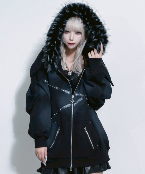 REFLEM（レフレム） パーカー 「REFLEM/レフレム」ファー付きうさ耳ZIP