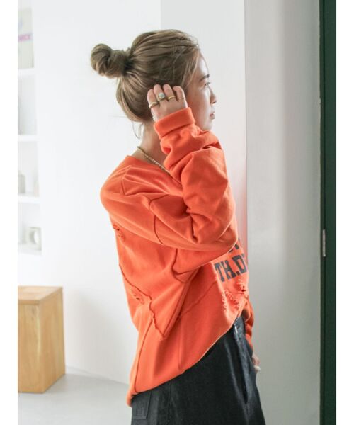 今期Ungrid×adidasスエット☆ Ungrid（アングリッド） トレーナー スウェット ダメージデザイン