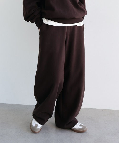ANME ワイドパンツ スウェットパンツ ジャージ 裏起毛スウェット