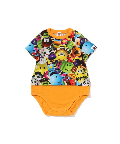 【新品未使用/箱付き】A BATHING APE エイプ　ベビー　ロンパース A BATHING APE（アベイシングエイプ） ベビー服 ロンパース 3D MILO