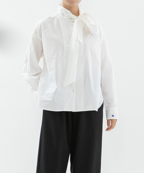 ノップドゥノッド（nop de nod）/タイプライターボータイシャツ nop de nod（ノップドゥノッド） ブラウス シャツ タイプライター