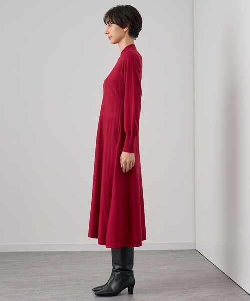 ANAYI（アナイ） ニットワンピース 38 レッド レディース : ZOZOTOWN