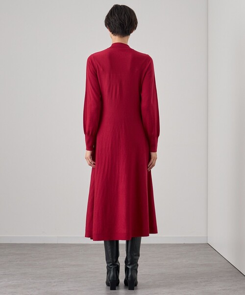 ANAYI（アナイ） ニットワンピース 38 レッド レディース : ZOZOTOWN