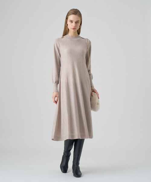 ANAYI（アナイ） ニットワンピース 38 レッド レディース : ZOZOTOWN