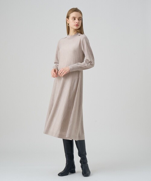 ANAYI（アナイ） ニットワンピース 38 レッド レディース : ZOZOTOWN