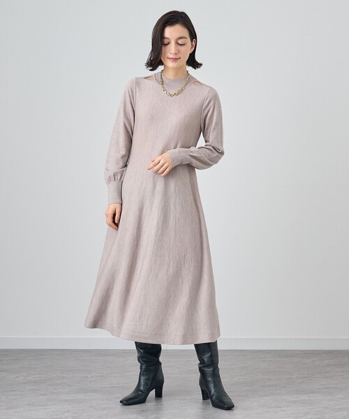 ANAYI（アナイ） ニットワンピース 38 レッド レディース : ZOZOTOWN