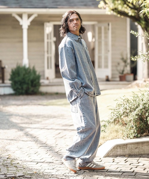 「CAMBIO」 長袖シャツ M ブルー メンズ_画像9