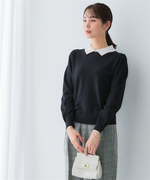 「7days Life Styling」 長袖ニット M ベージュ レディース_画像2