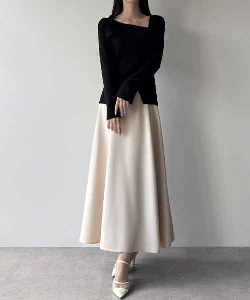 「mipiarl」 長袖ニット MEDIUM アイボリー レディース_画像5