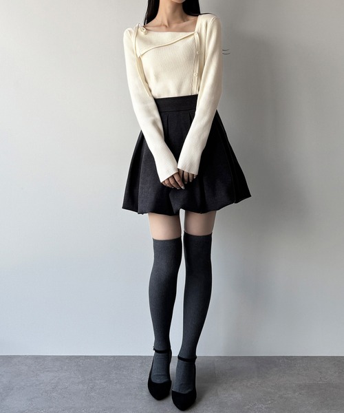 「mipiarl」 長袖ニット MEDIUM アイボリー レディース_画像7