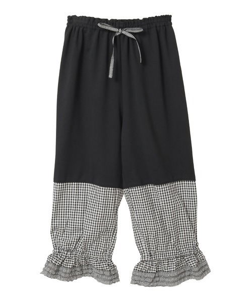 PINKHOUSE ピンクハウス　モチーフ付きドロワーズ　黒 PINKHOUSE ピンクハウス モチーフ付きドロワーズ 黒