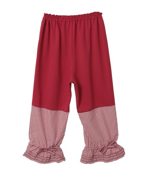PINK HOUSE（ピンクハウス） パンツ 裾ギンガムチェック使いドロワーズ
