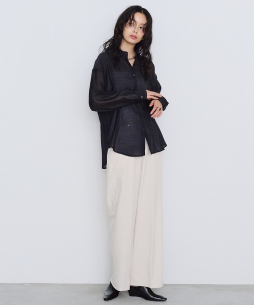 Shelly island（シェリーアイランド） スラックス パンツ ワイド