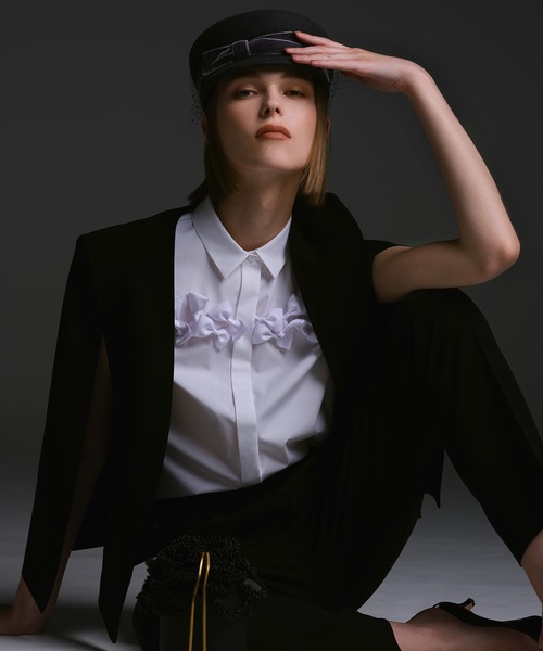 LOULOU WILLOUGHBY（ルルウィルビー） ノーカラージャケット 2 ダーク