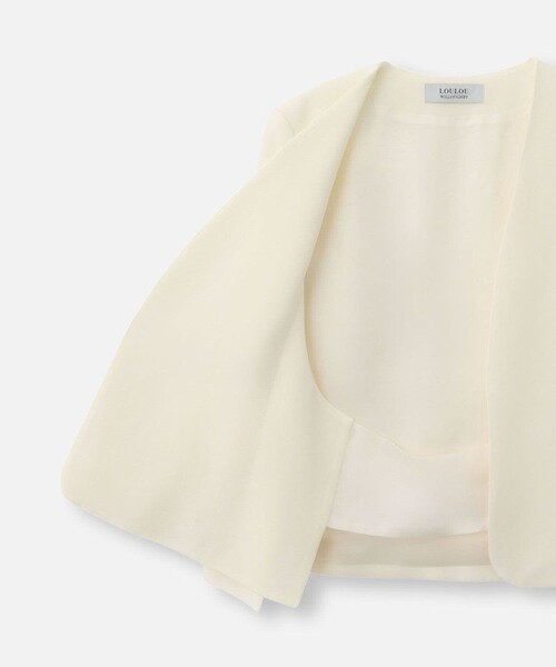 「LOULOU WILLOUGHBY」 ノーカラージャケット 2 ダークブラック レディース_画像3