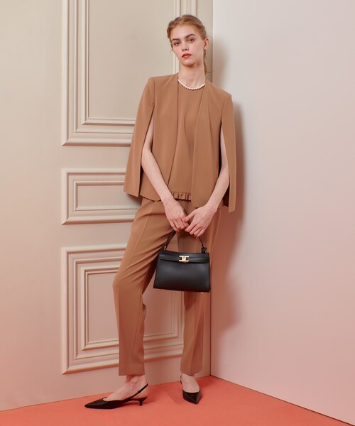 「LOULOU WILLOUGHBY」 ノーカラージャケット 2 ダークブラック レディース_画像9