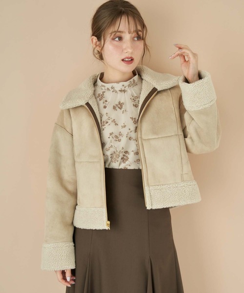 「NOELA」 ブルゾン フリー ブラウン レディース_画像7