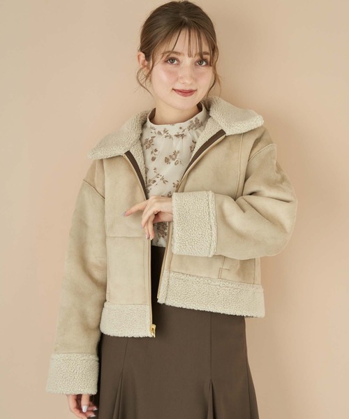 「NOELA」 ブルゾン フリー ブラウン レディース_画像8