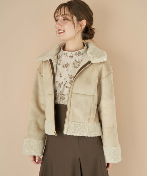 「NOELA」 ブルゾン フリー ブラウン レディース_画像9