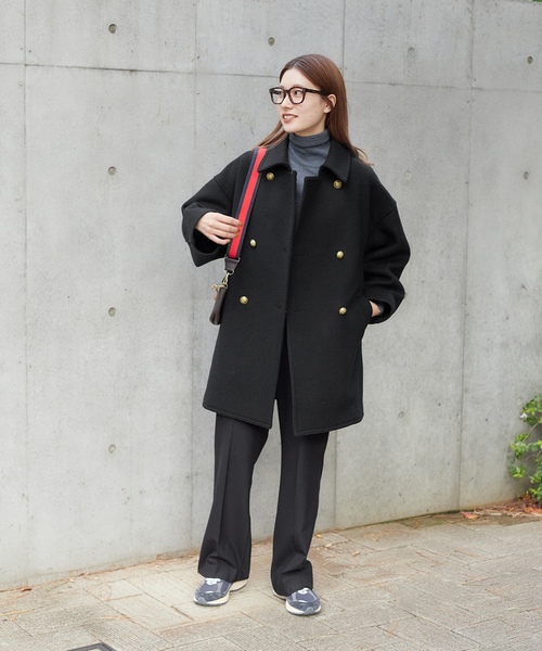 FRAMeWORK（フレームワーク） ピーコート 38 ネイビー レディース