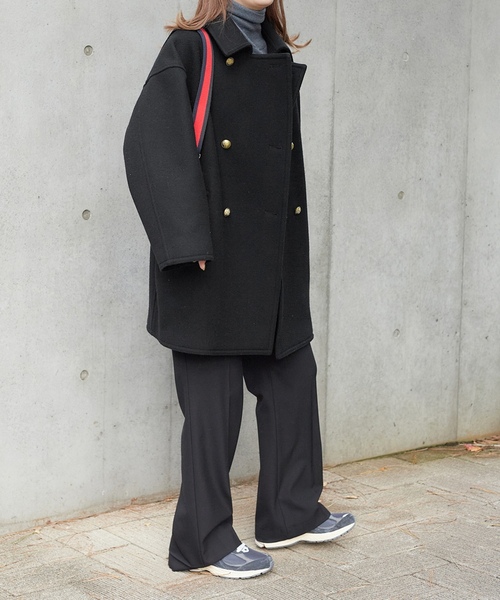 FRAMeWORK（フレームワーク） ピーコート 38 ネイビー レディース