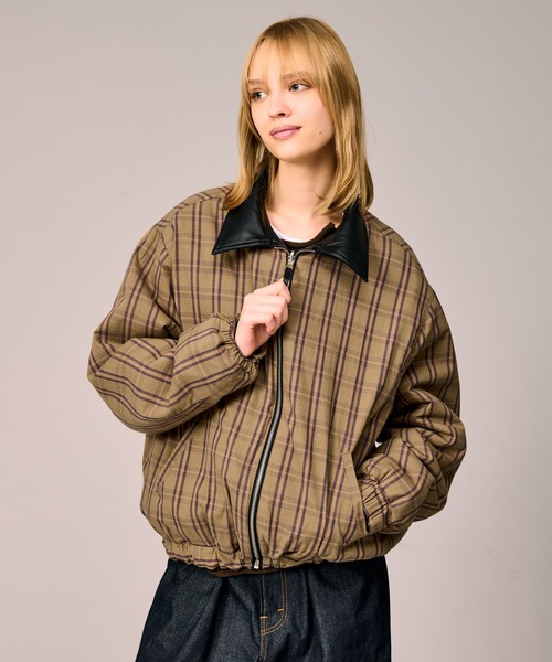 WETTEMPT REVERSIBLE CHECK BLOUSON 合皮 WETTEMPT ブルゾン アウター REVERSIBLE CHECK SYNTHETIC BLOUSON