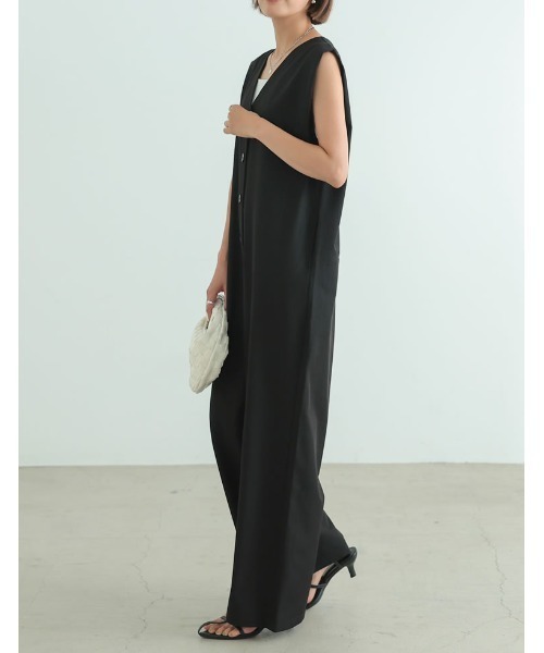 「Re:EDIT」 オールインワン SHORT グレー レディース_画像3