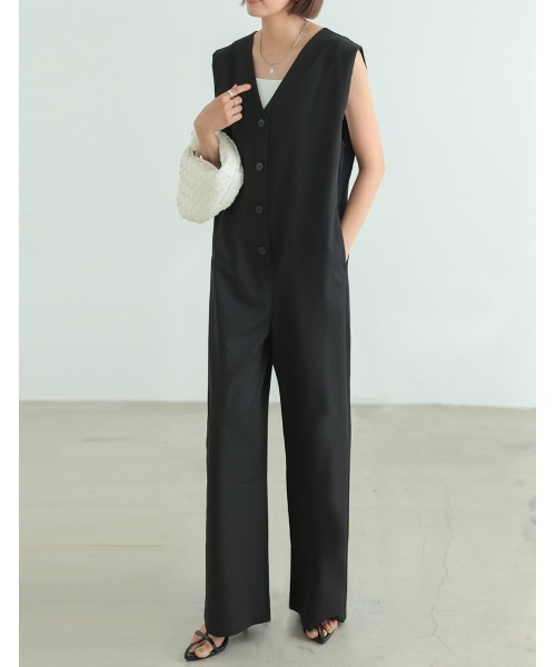 「Re:EDIT」 オールインワン SHORT グレー レディース_画像5