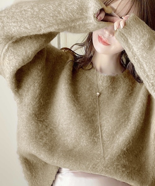 「Java」 長袖ニット MEDIUM ブラウン レディース_画像2