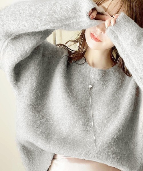 「Java」 長袖ニット MEDIUM ブラウン レディース_画像3