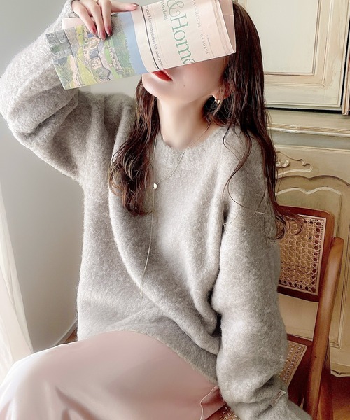 「Java」 長袖ニット MEDIUM ブラウン レディース_画像5