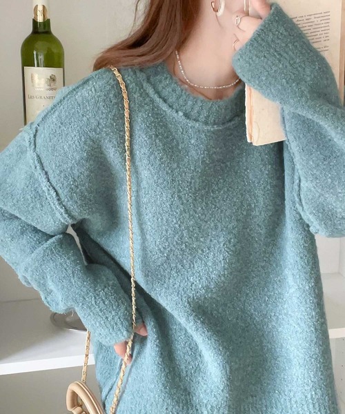 「Java」 長袖ニット MEDIUM ブラウン レディース_画像6