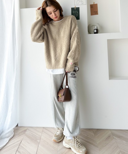 「Java」 長袖ニット MEDIUM ブラウン レディース_画像8