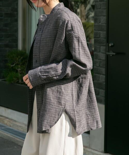 「FORK&SPOON」 長袖ブラウス 1 ナチュラル レディース_画像3