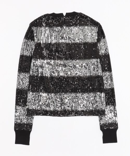 「ALLSAINTS」 長袖カットソー X-SMALL ブラック×シルバー レディース_画像2