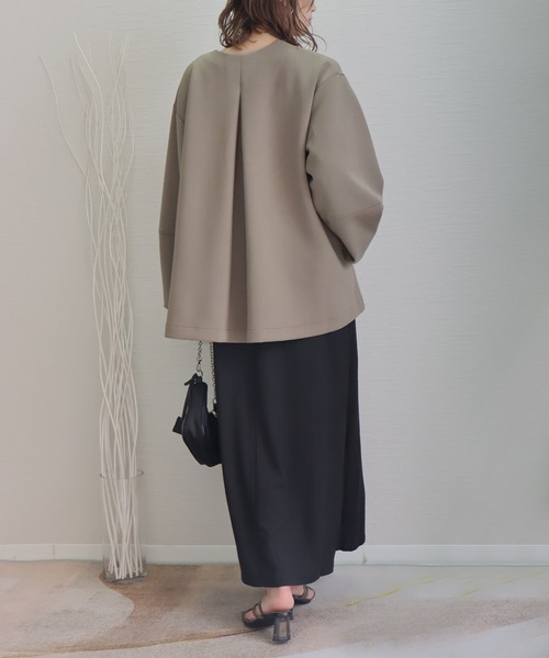 「libelle more」 ブルゾン M グレイッシュベージュ レディース_画像4