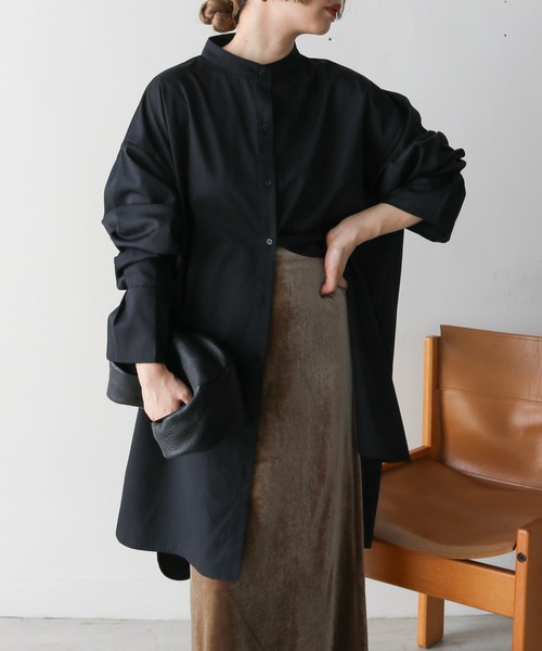 かぐれ　ブラック 長袖チュニック FREE かぐれ」 長袖チュニック FREE ブラック レディース 「かぐれ」 長袖