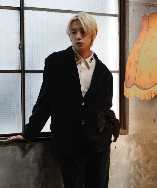 「G.O.C」 テーラードジャケット MEDIUM ブラック メンズ_画像3