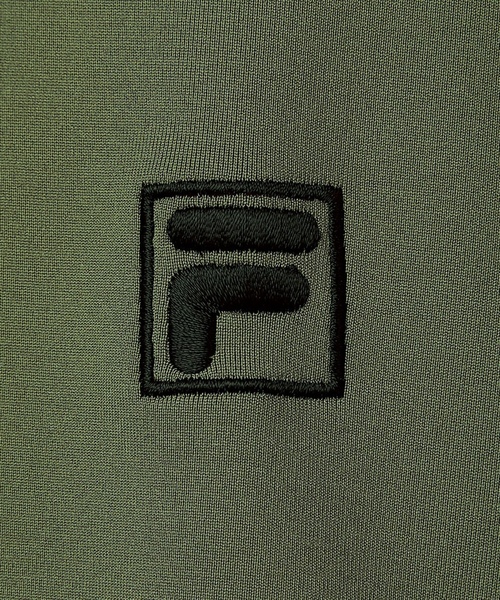 「FILA」 ジップアップパーカー LARGE カーキ レディース_画像7
