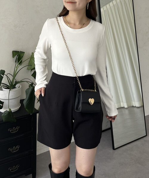 「prose verse」 長袖カットソー MEDIUM チャコールグレー レディース_画像3