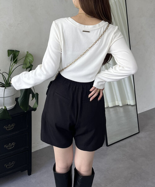 「prose verse」 長袖カットソー MEDIUM チャコールグレー レディース_画像6