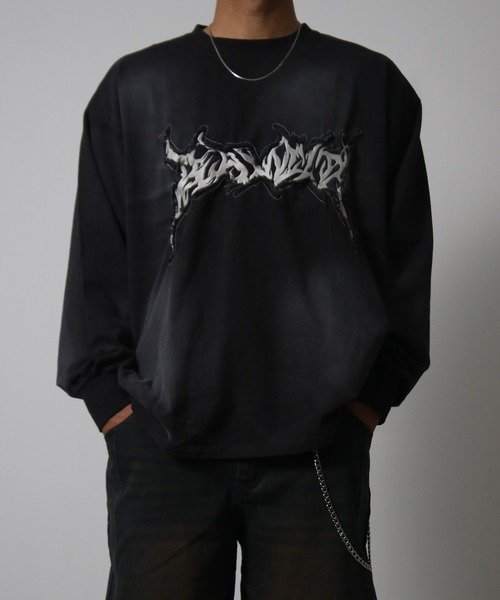 NYLAUS（ナイラス） tシャツ 「NYS」2026新作 グランジデザイン