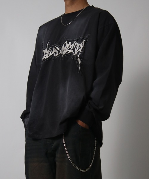 NYLAUS（ナイラス） tシャツ 「NYS」2026新作 グランジデザイン