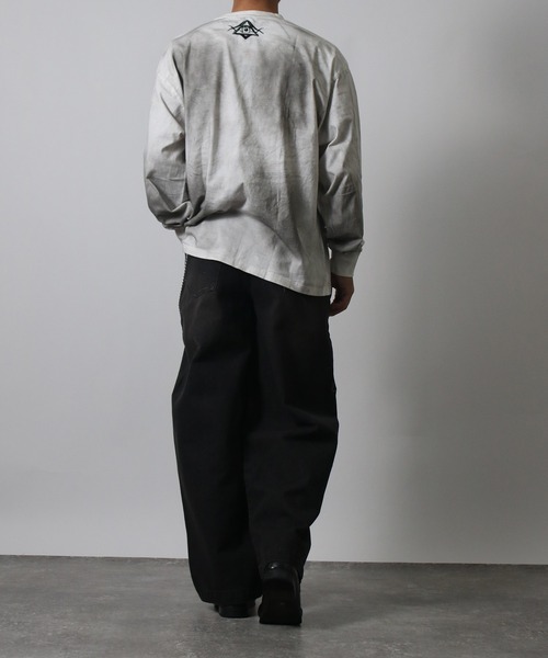 NYLAUS（ナイラス） tシャツ 「NYS」2026新作 グランジデザイン