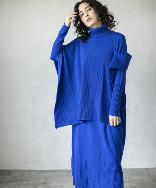 「OSMOSIS」 ニットワンピース ONE SIZE ブラック レディース_画像4