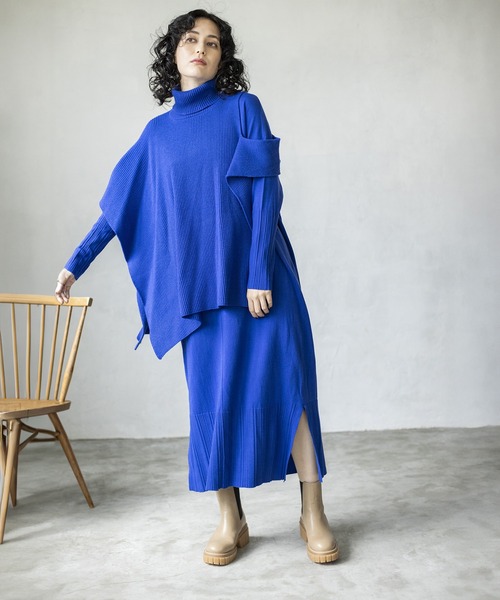 「OSMOSIS」 ニットワンピース ONE SIZE ブラック レディース_画像5